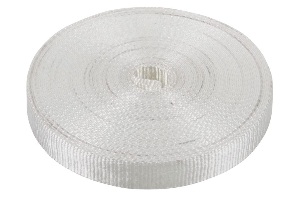 Witte geweven polyester ophangband – rol