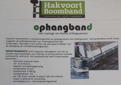 Montagevoorschriften geweven ophangband